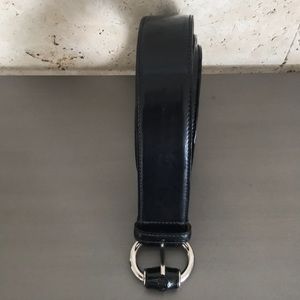 Authentic Gucci Men’s Black Patent Leather Belt